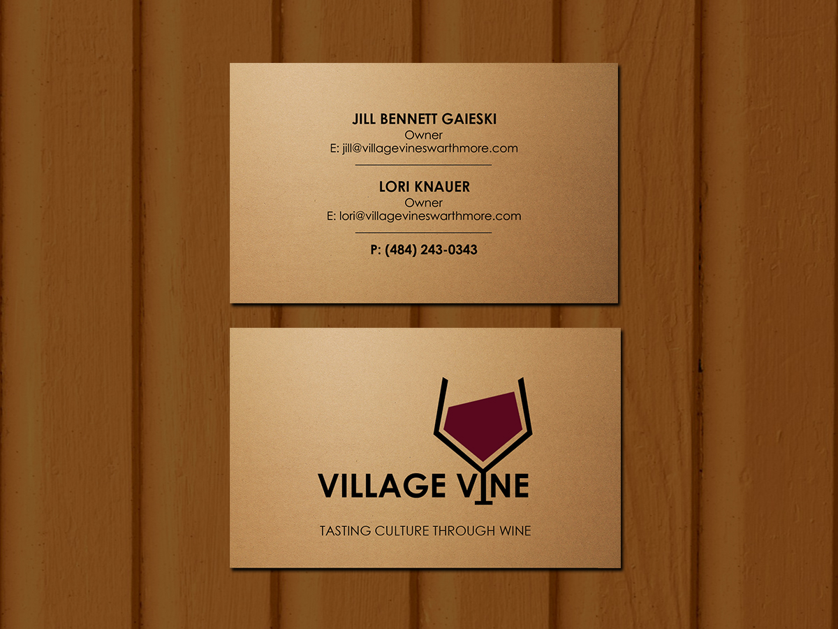 Design de Carte de Visite par Creations Box 2015 pour Village Vine | Design #21128663
