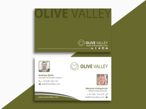 Olive Valley Business Cards For New Startup | Business Card Design by Moumita_