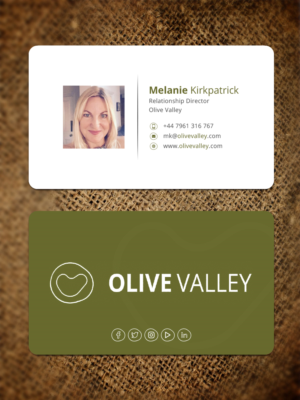 Olive Valley Business Cards For New Startup | Business Card Design by Bold Pixels