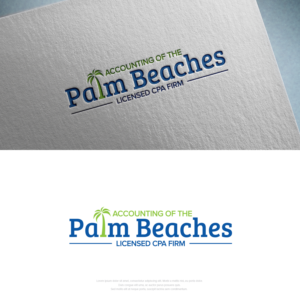 Accounting of the Palm Beaches, LLC; Licensed CPA Firm (this part optional) | Logo Design by designbysy
