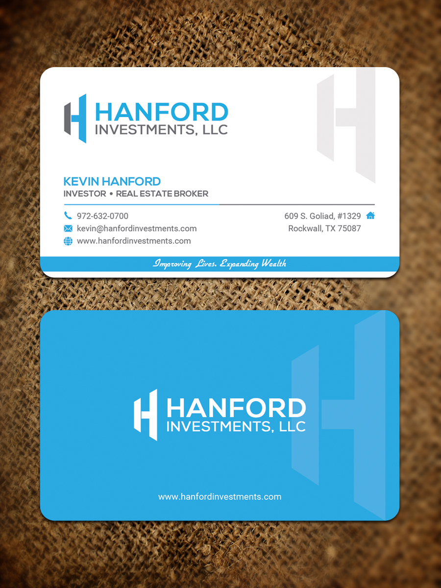 Visitenkarten-Design von Sandaruwan für Hanford Investments, LLC | Design #21120994