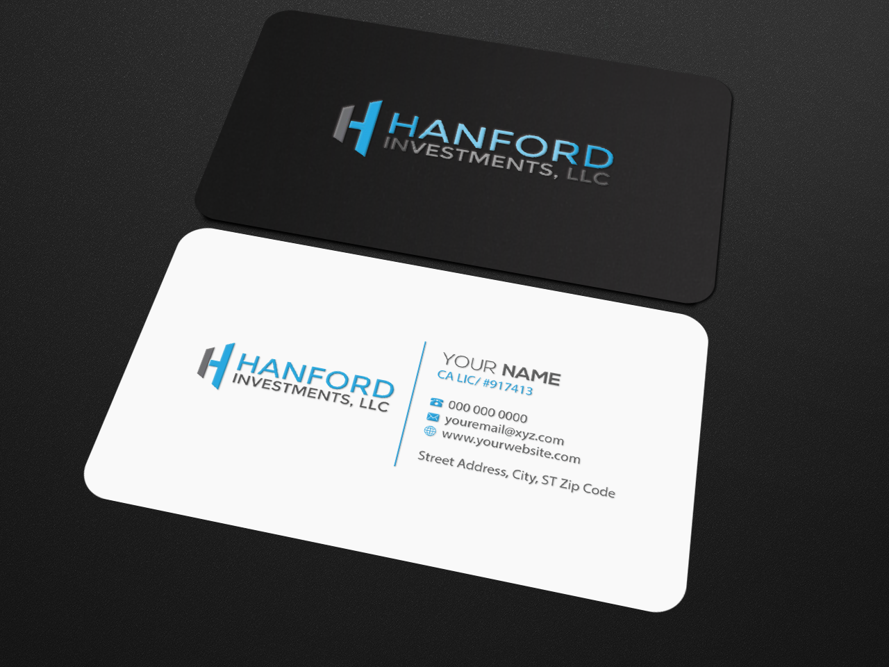 Diseño de Tarjeta de Presentación por Riz' para Hanford Investments, LLC | Diseño #21118140