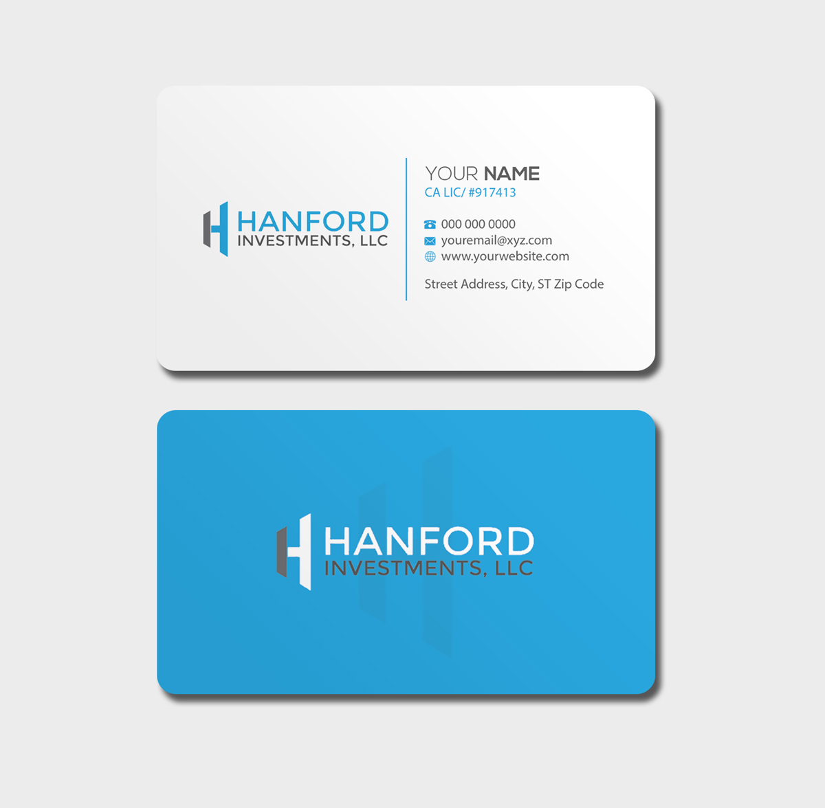 Business Card Design by Riz' for Hanford Investments, LLC | Design #21118211