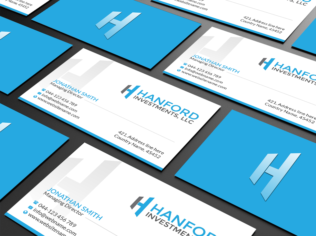 Visitenkarten-Design von Creations Box 2015 für Hanford Investments, LLC | Design #21120090