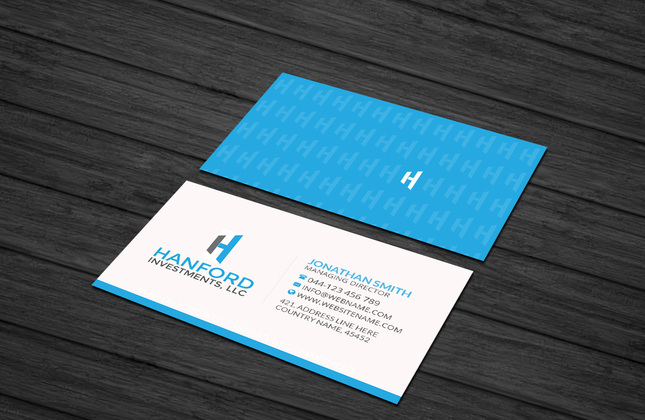 Visitenkarten-Design von Creations Box 2015 für Hanford Investments, LLC | Design #21121195