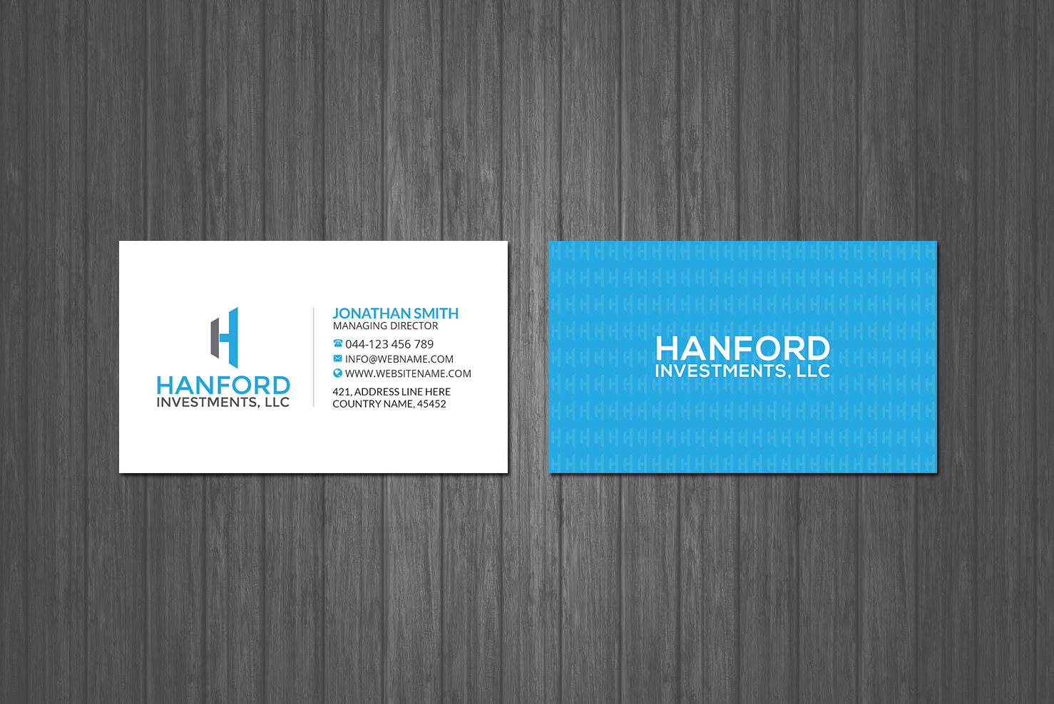 Business Card Design by Creations Box 2015 for Hanford Investments, LLC | Design #21121196