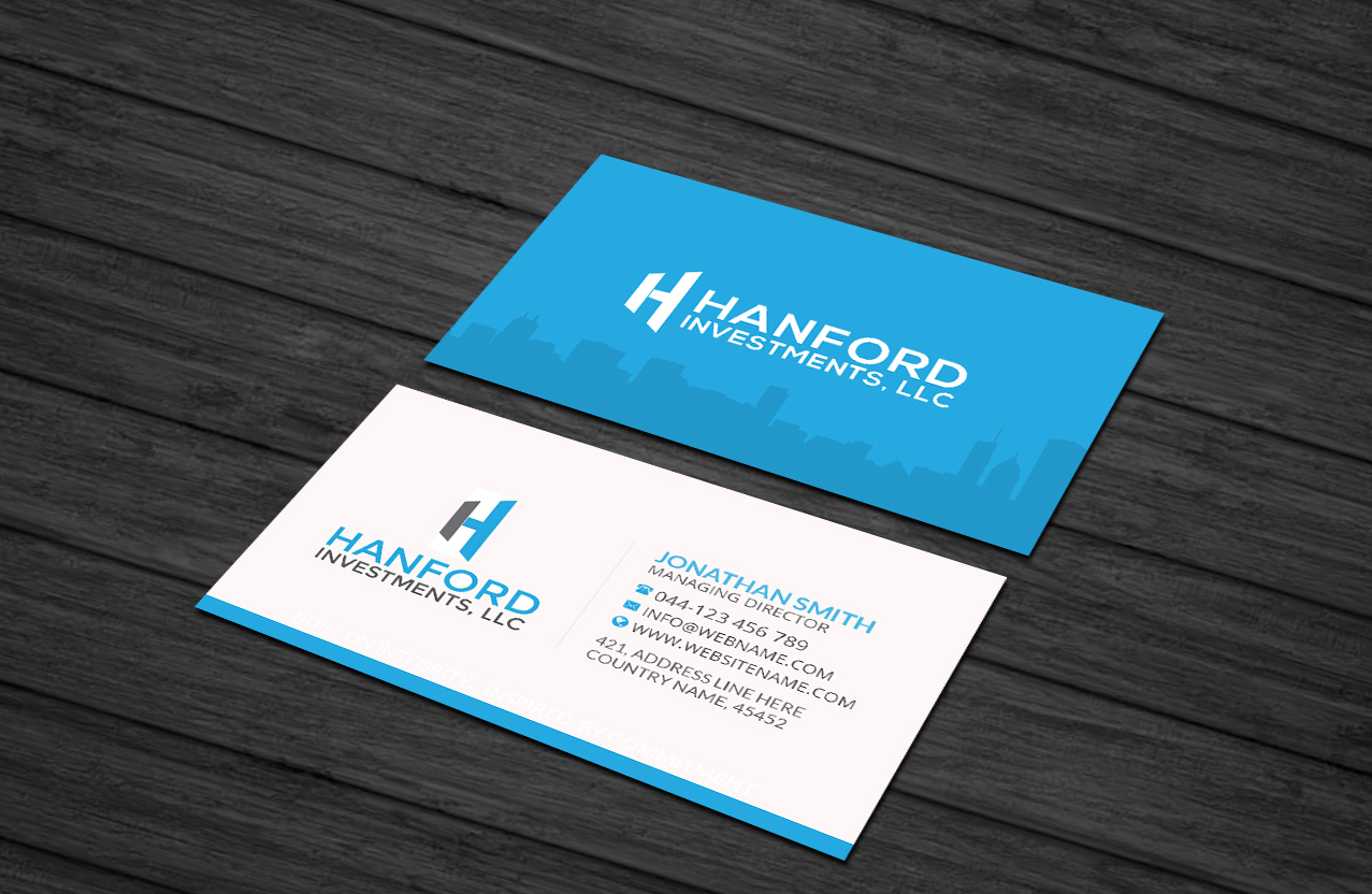 Business Card Design by Creations Box 2015 for Hanford Investments, LLC | Design #21121198