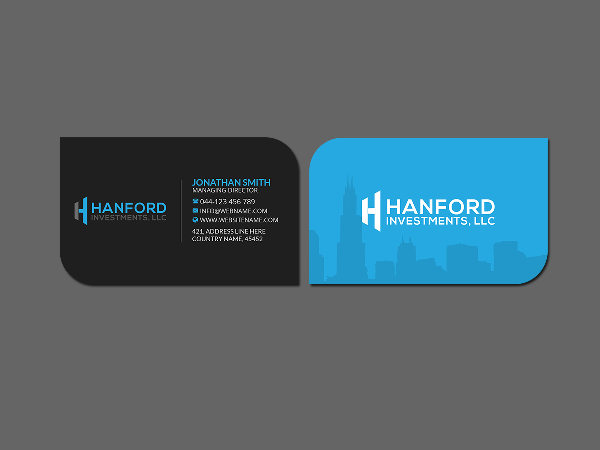 Business Card Design by Creations Box 2015 for Hanford Investments, LLC | Design #21121200