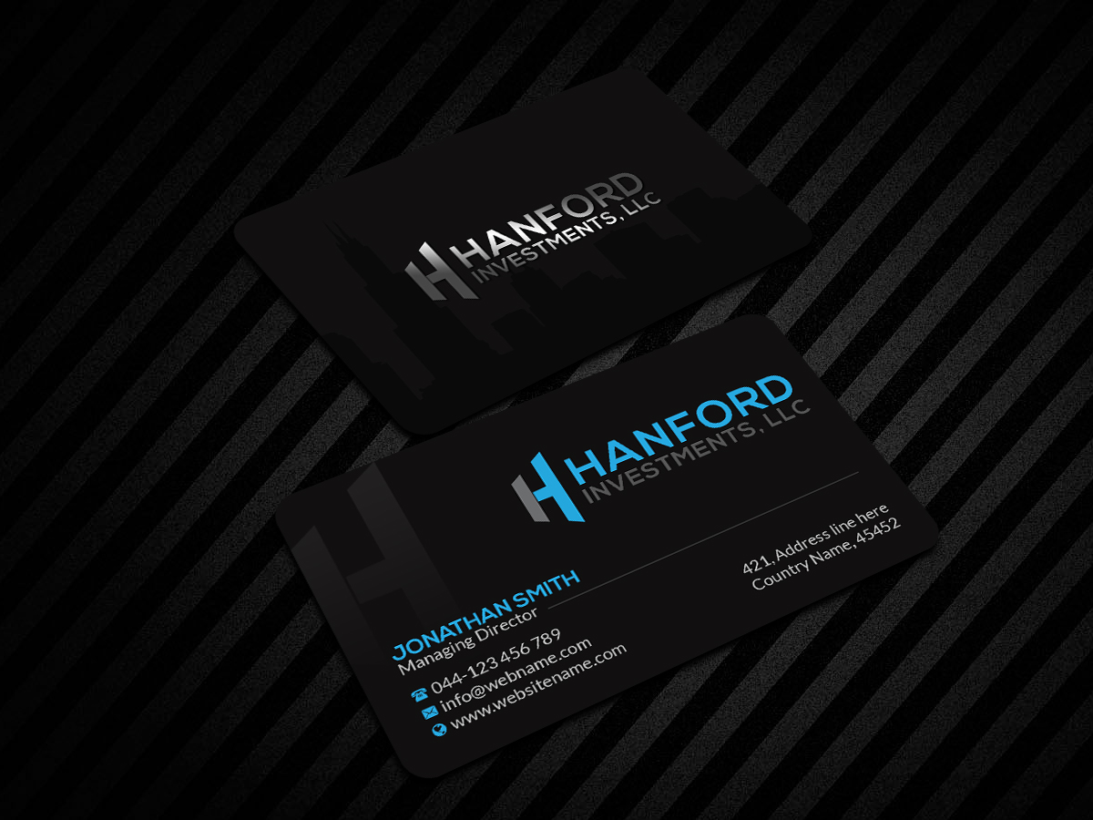 Business Card Design by Creations Box 2015 for Hanford Investments, LLC | Design #21121201