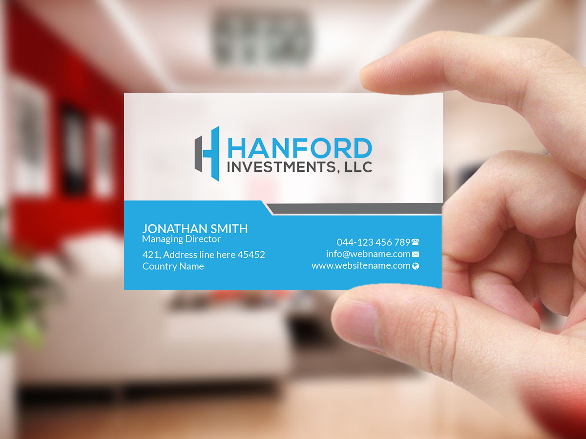 Business Card Design by Creations Box 2015 for Hanford Investments, LLC | Design #21123983