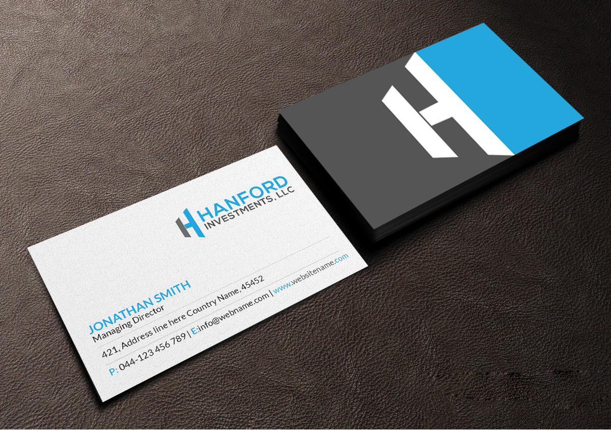 Visitenkarten-Design von Creations Box 2015 für Hanford Investments, LLC | Design #21123985