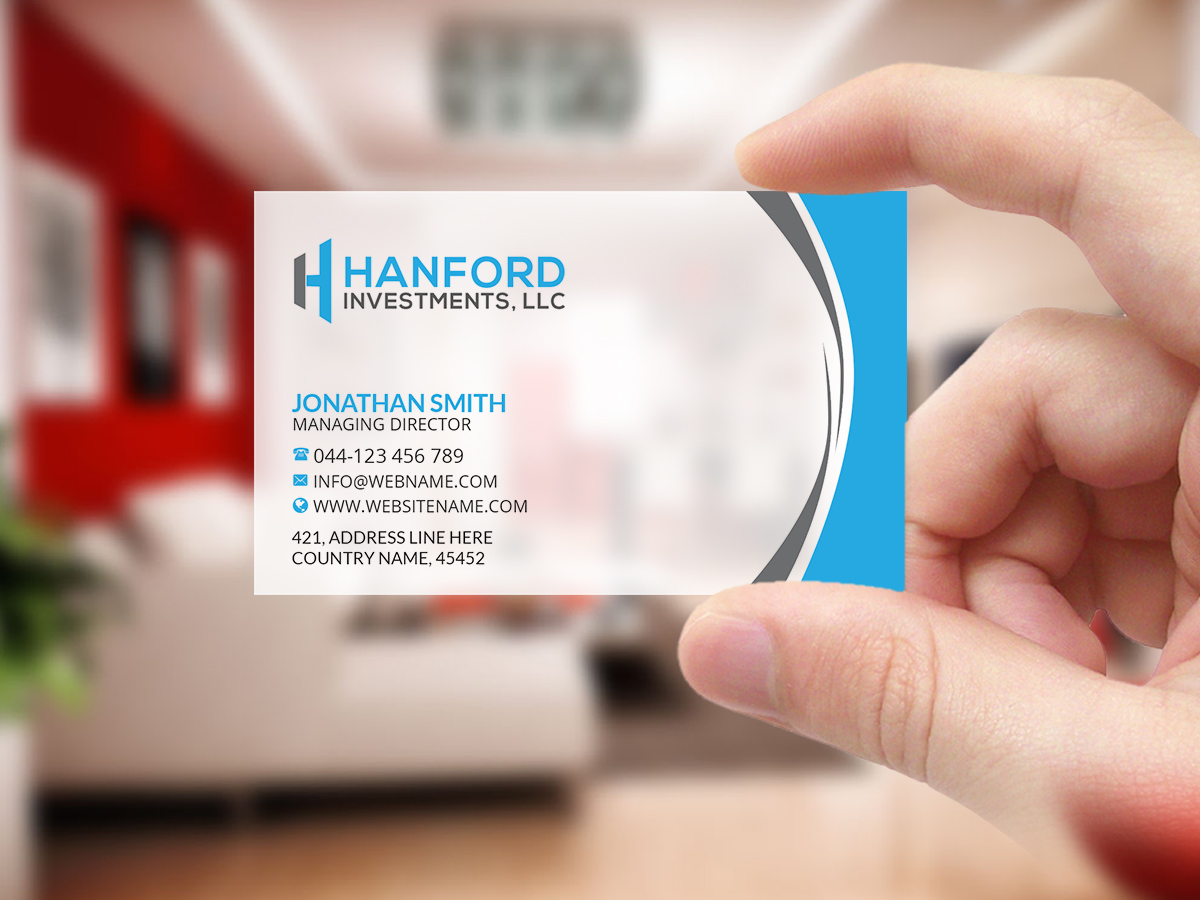 Business Card Design by Creations Box 2015 for Hanford Investments, LLC | Design #21123997