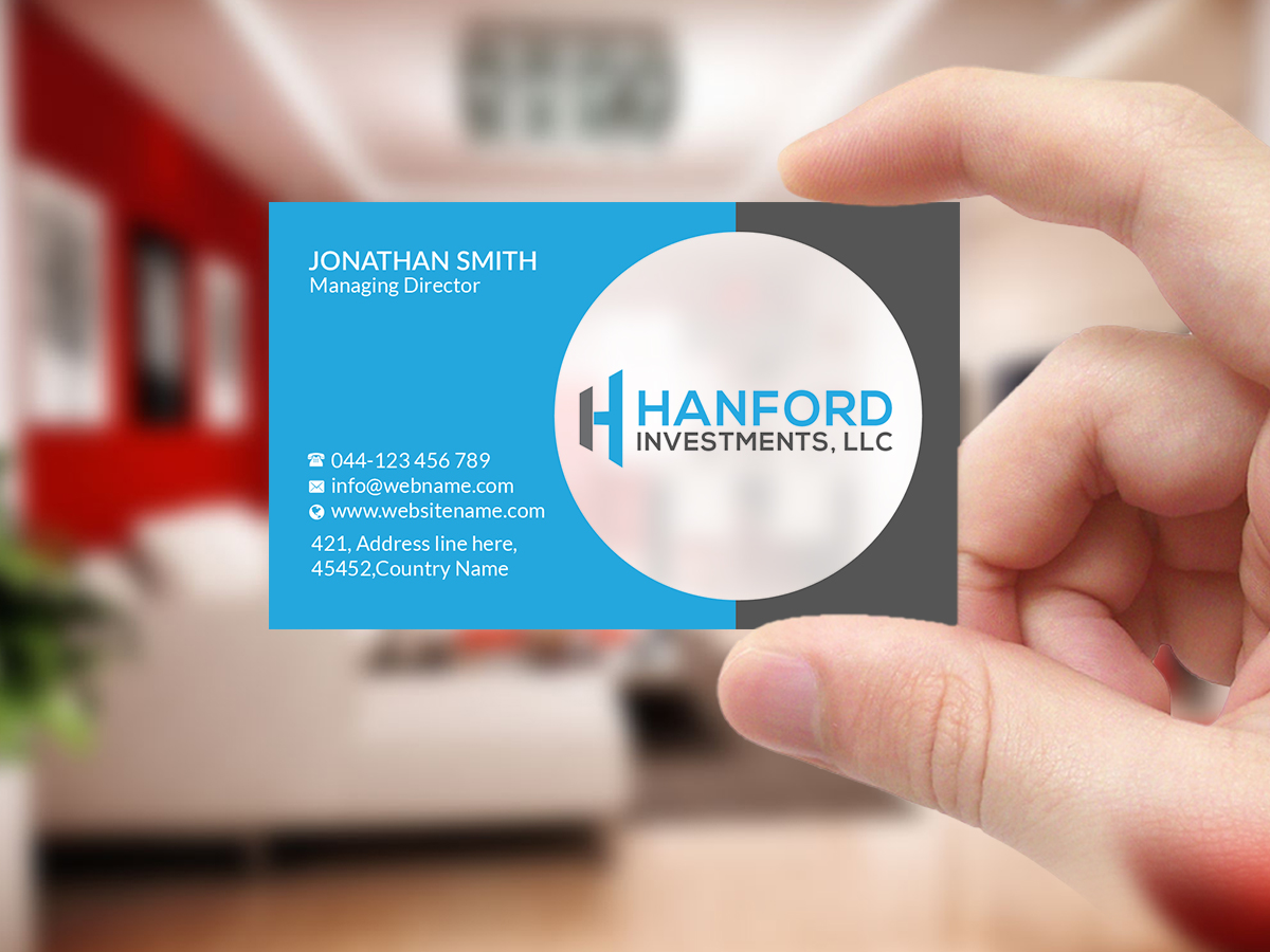 Business Card Design by Creations Box 2015 for Hanford Investments, LLC | Design #21124001