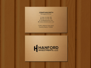 Business Card Design by Creations Box 2015 for Hanford Investments, LLC | Design: #21124002