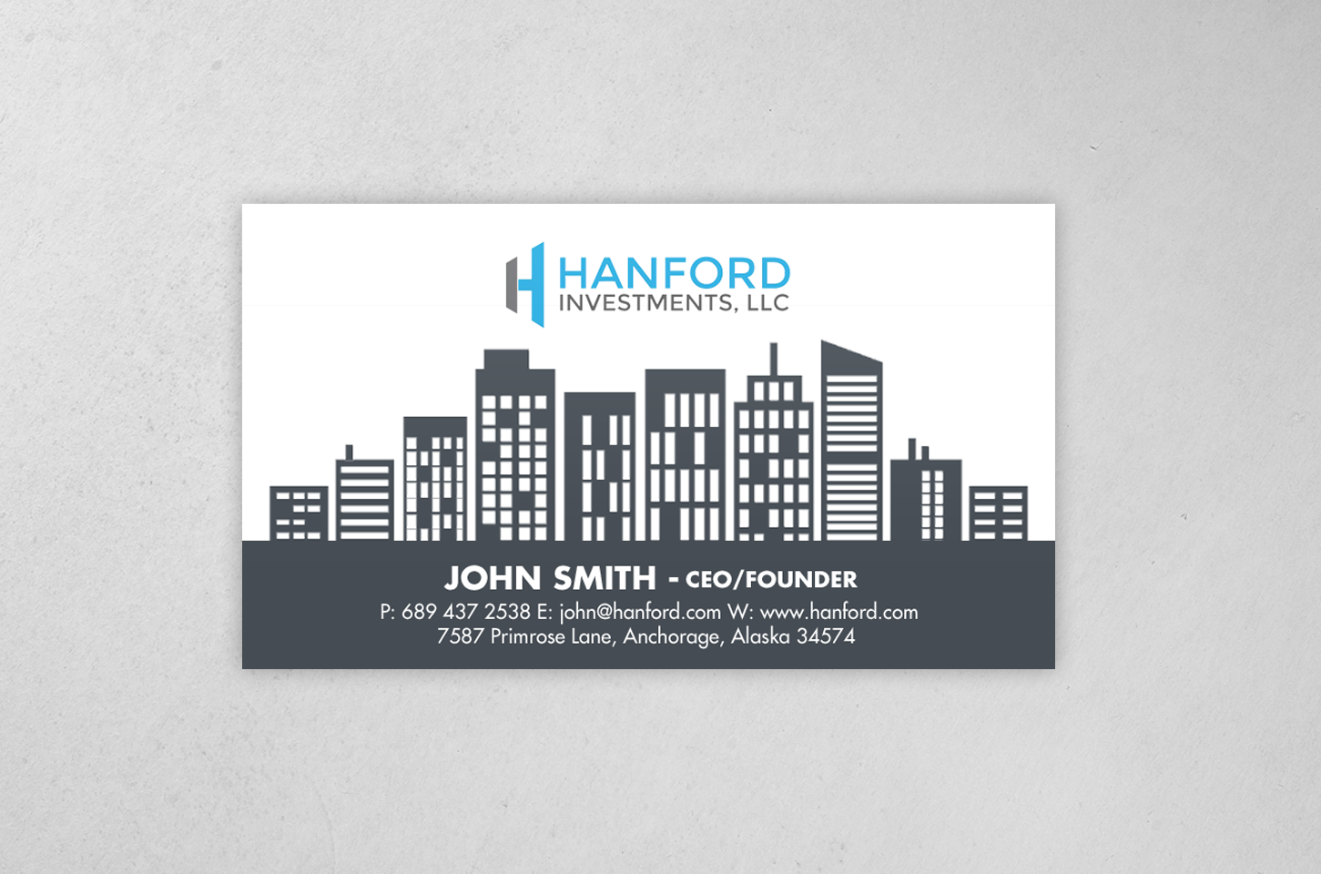 Visitenkarten-Design von chandrayaan.creative für Hanford Investments, LLC | Design #21123437