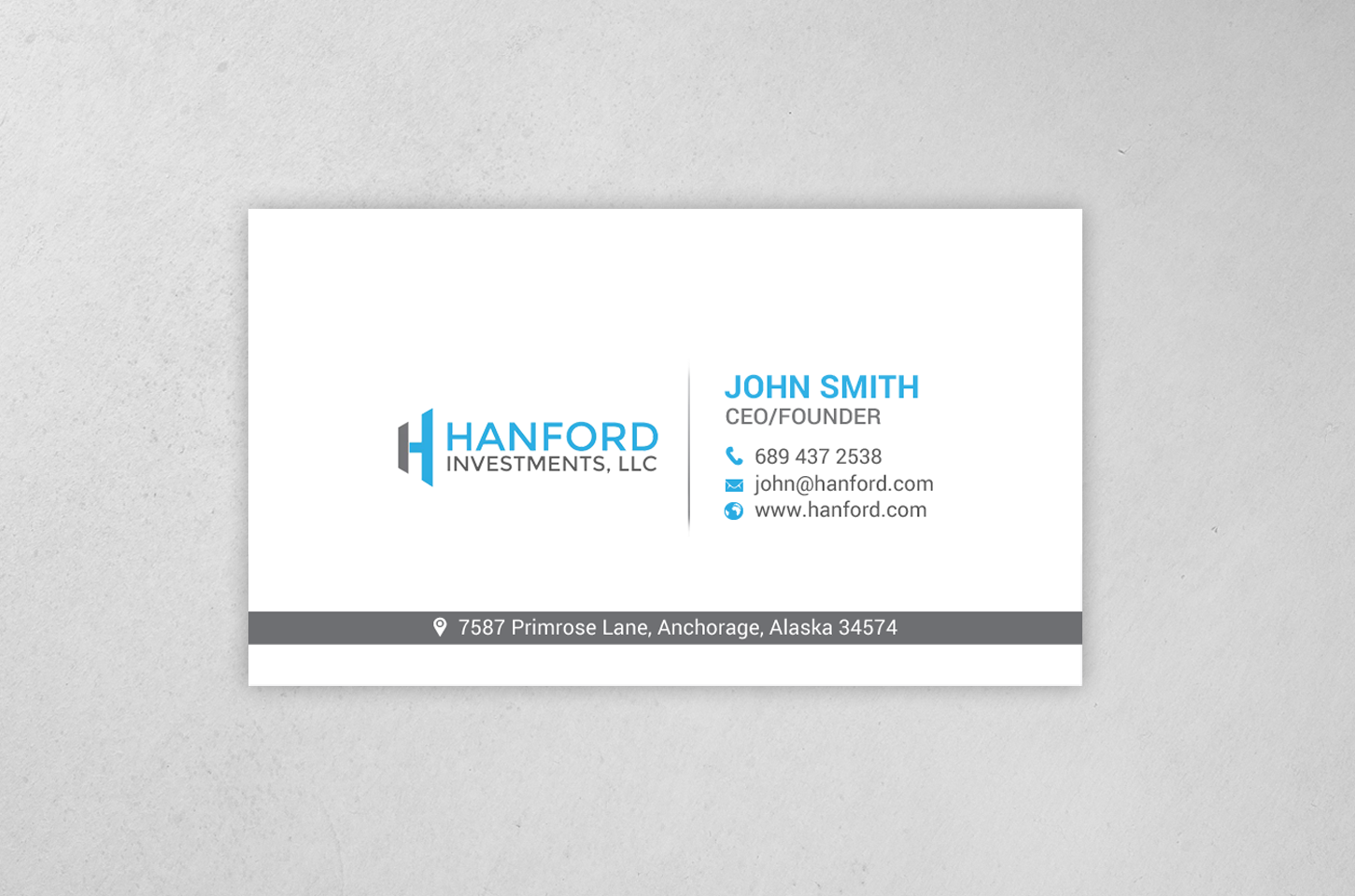 Business Card Design by chandrayaan.creative for Hanford Investments, LLC | Design #21123438