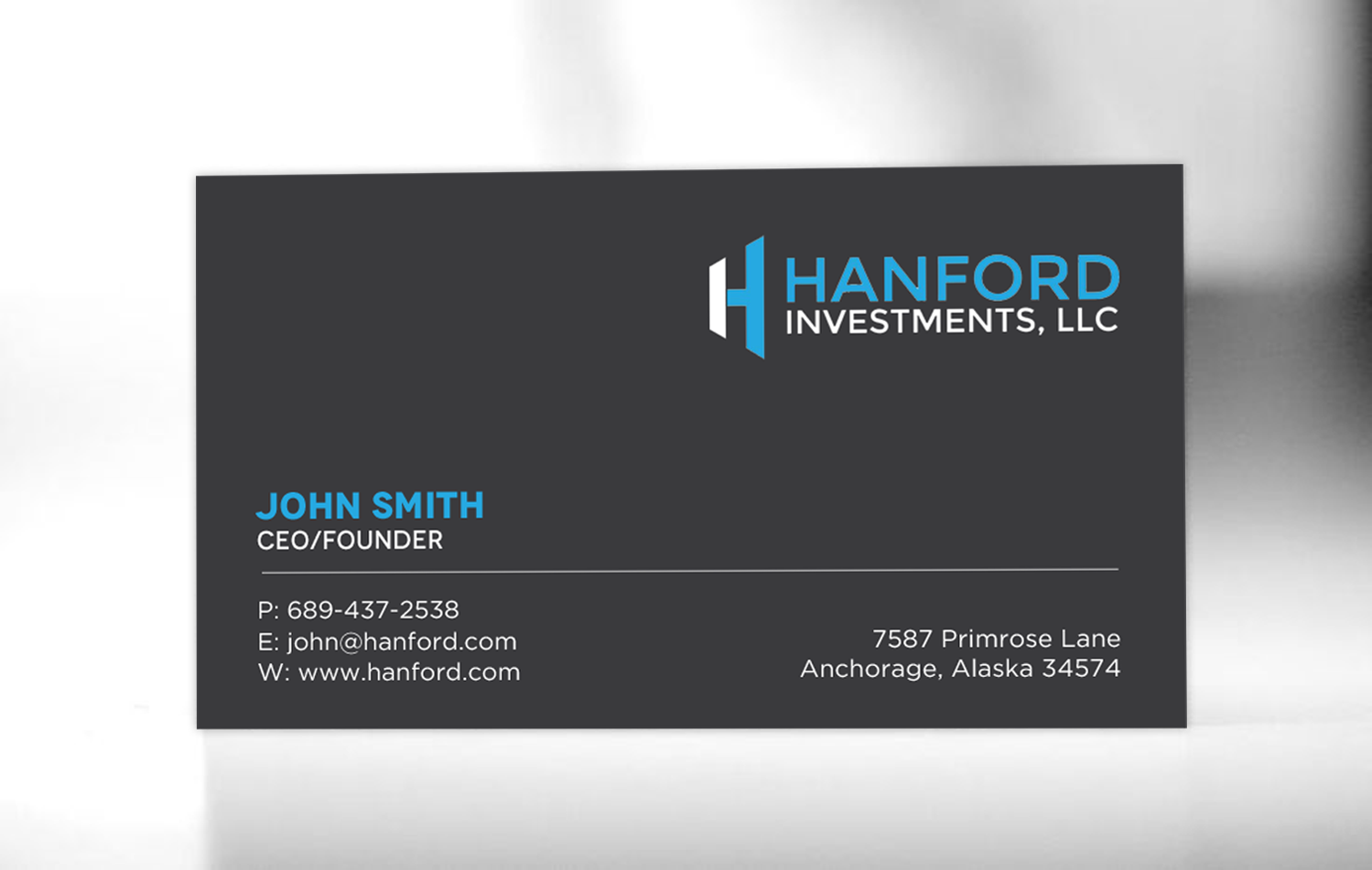 Visitenkarten-Design von chandrayaan.creative für Hanford Investments, LLC | Design #21123441