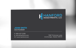 Visitenkarten-Design von chandrayaan.creative für Hanford Investments, LLC | Design: #21123441
