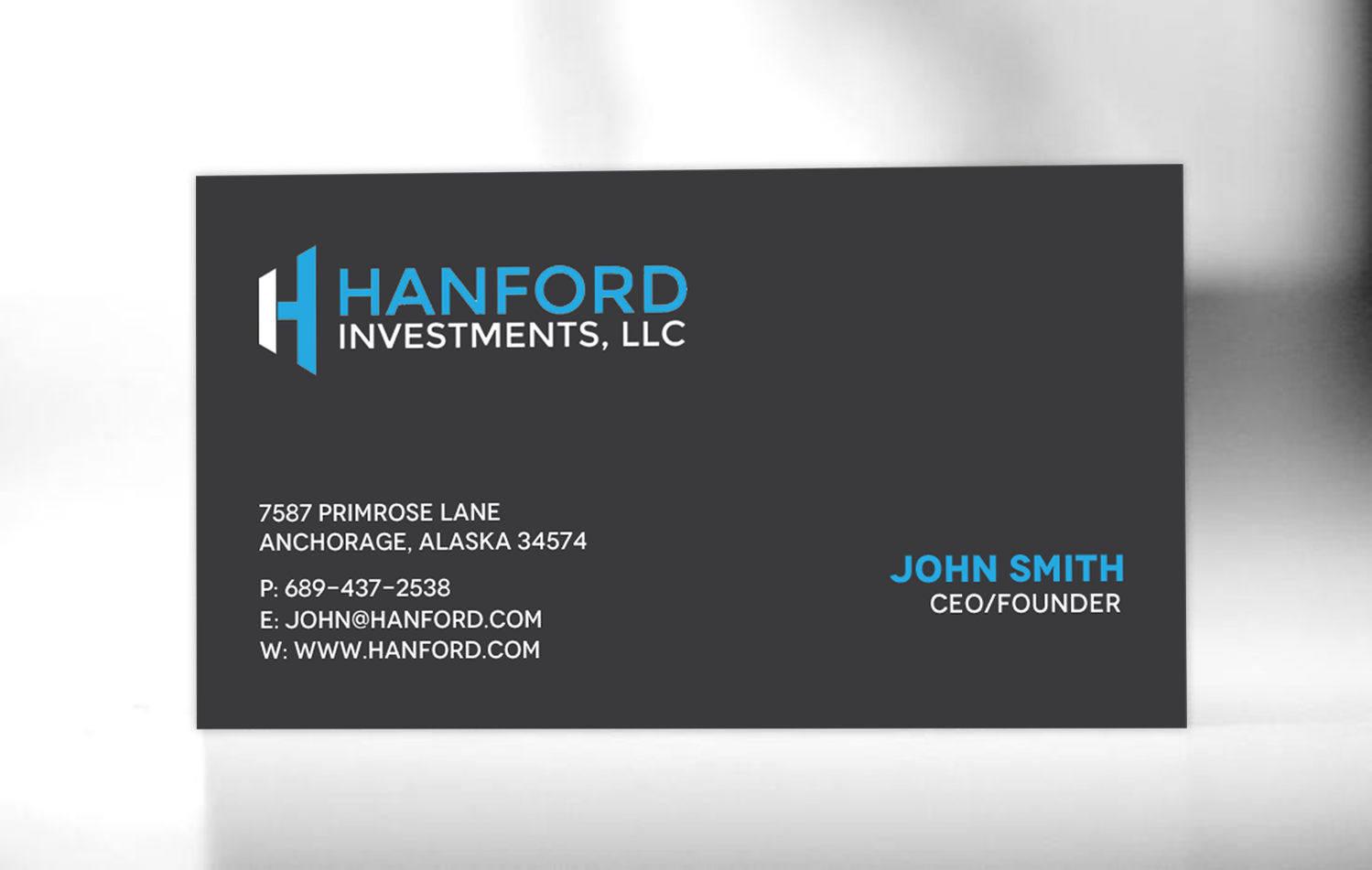 Visitenkarten-Design von chandrayaan.creative für Hanford Investments, LLC | Design #21123443