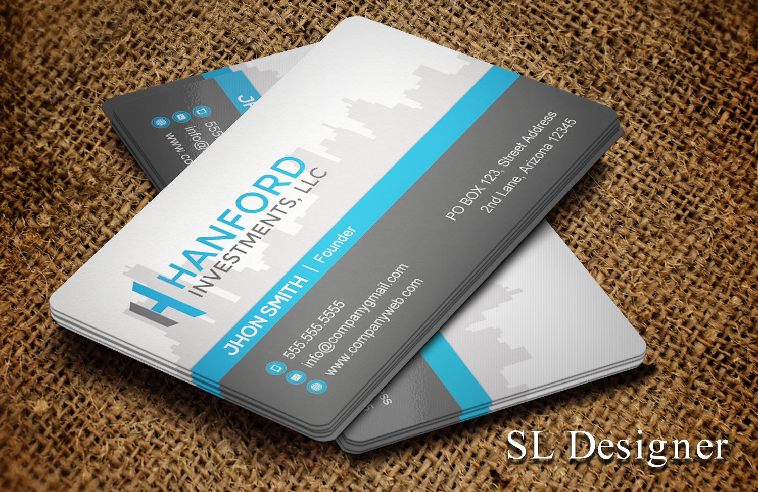 Visitenkarten-Design von SL Designer für Hanford Investments, LLC | Design #21119704