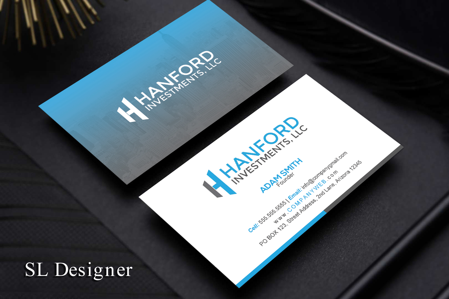Visitenkarten-Design von SL Designer für Hanford Investments, LLC | Design #21119705