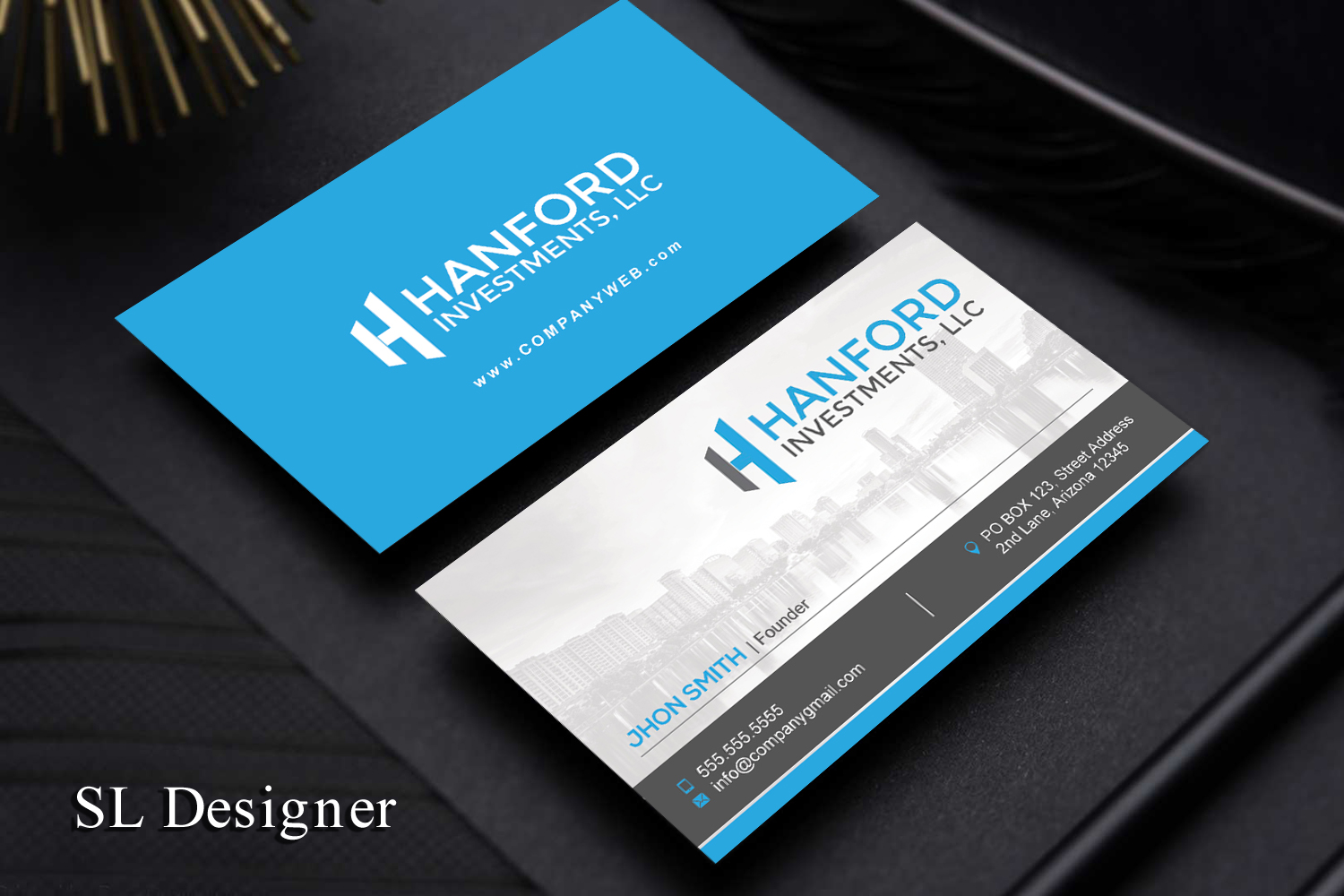 Visitenkarten-Design von SL Designer für Hanford Investments, LLC | Design #21119706