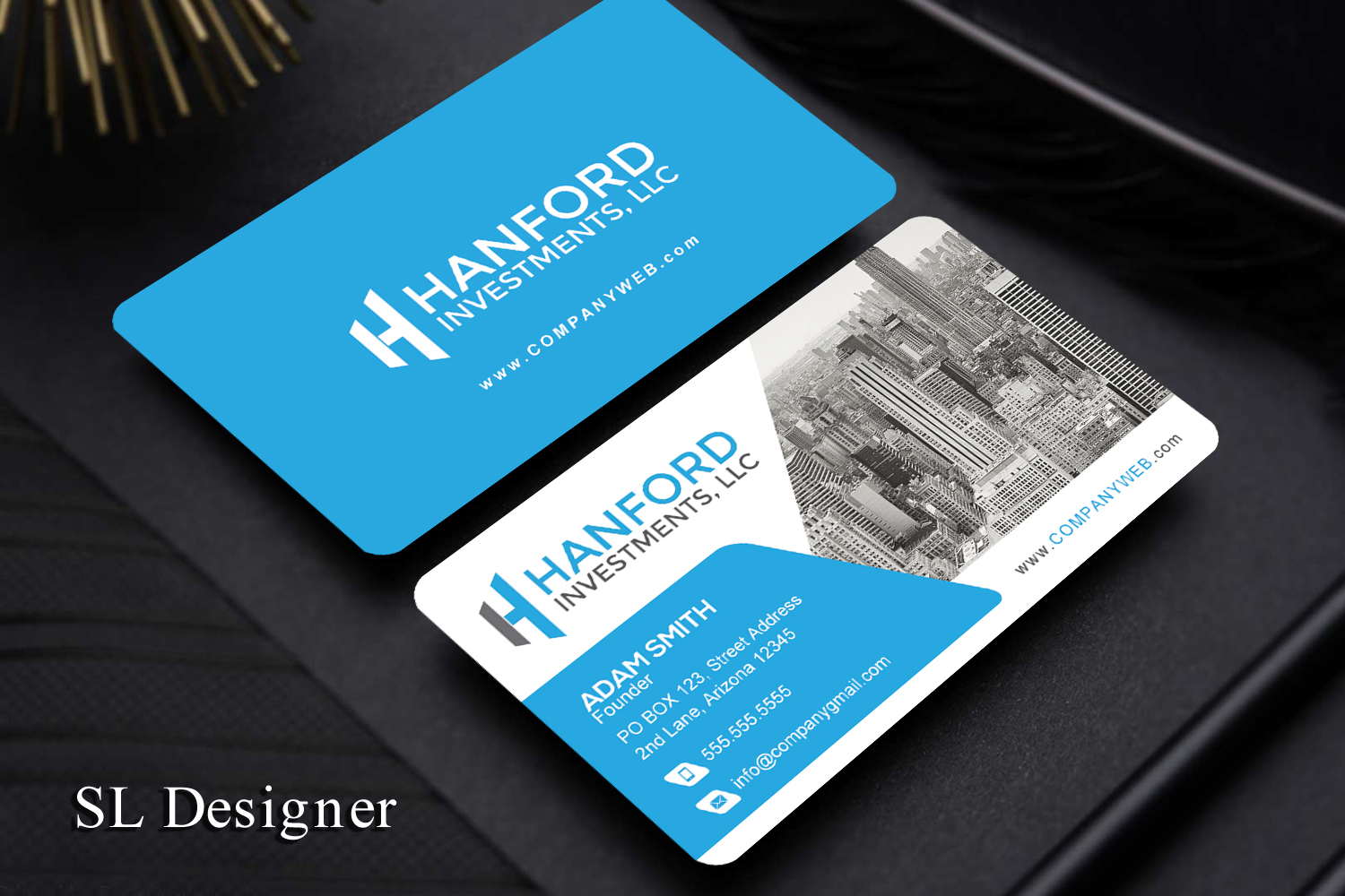 Visitenkarten-Design von SL Designer für Hanford Investments, LLC | Design #21119710