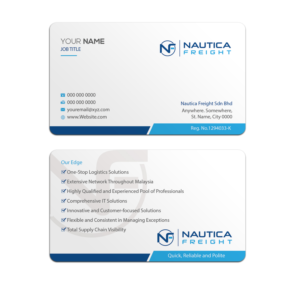 Design de Carte de Visite par Riz' pour Nautica Freight | Design #21116477