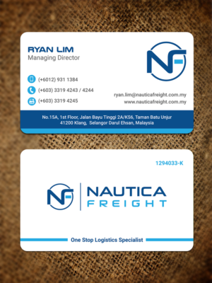 Project Name Card Design, Nautica Freight | Visitenkarten-Design von JK18
