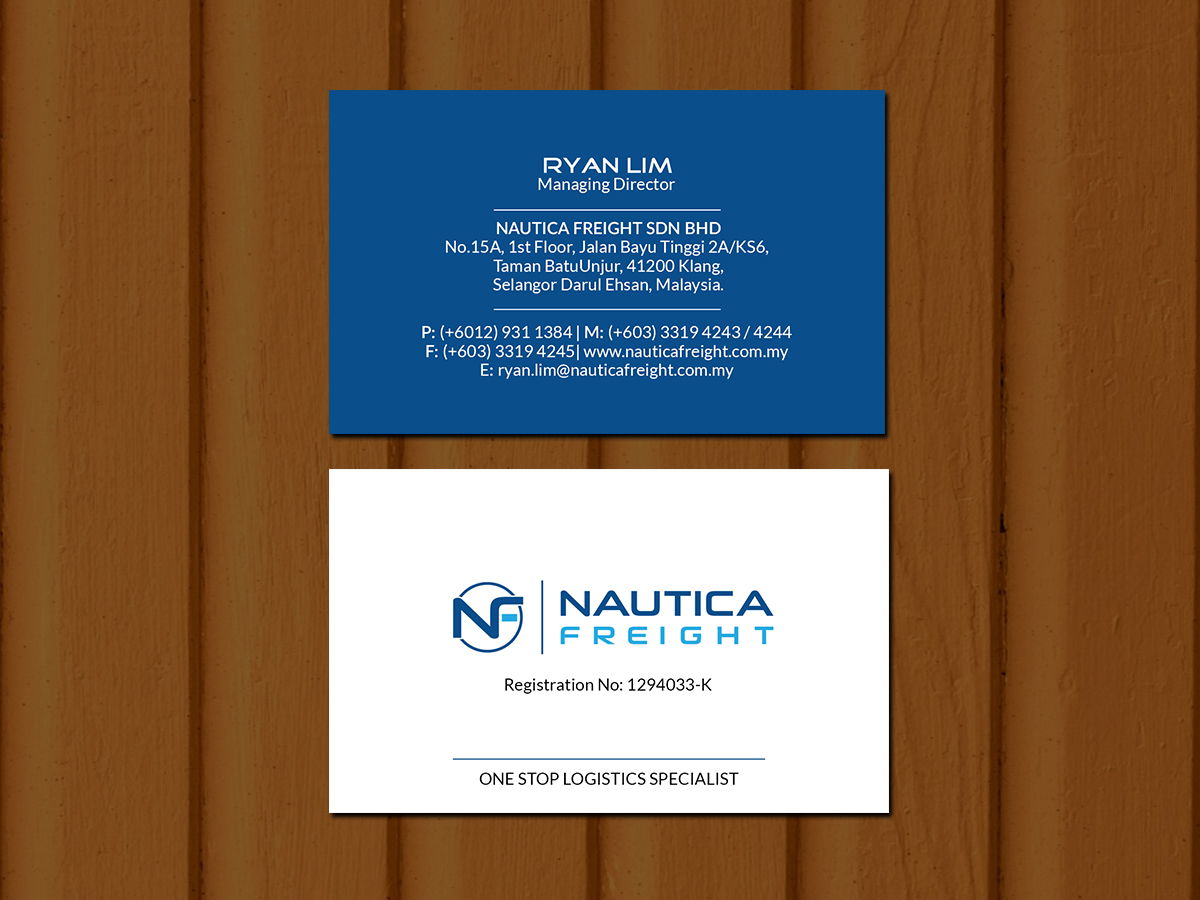 Business Card Design by Creations Box 2015 for Nautica Freight | Design #21106474