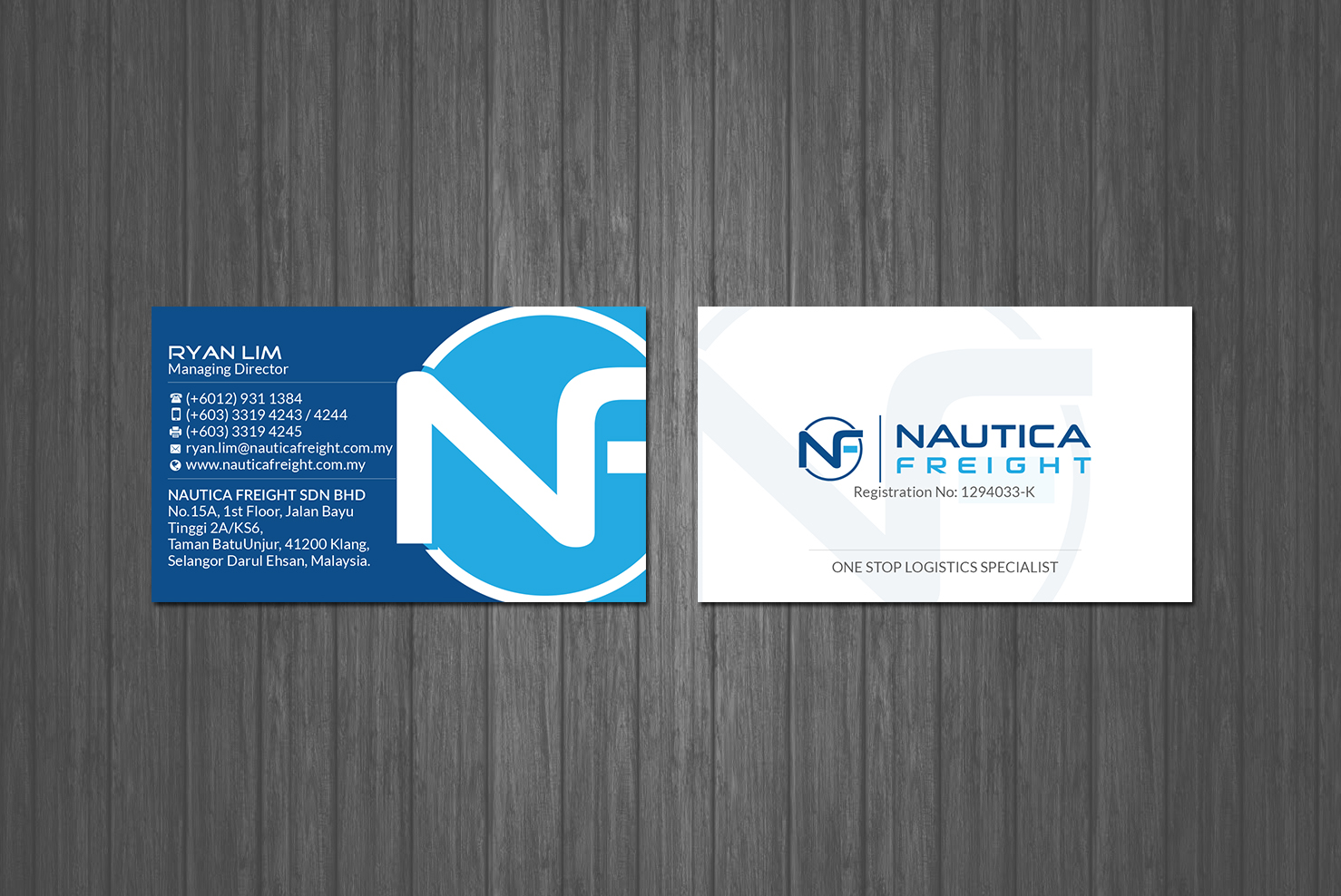 Business Card Design by Creations Box 2015 for Nautica Freight | Design #21109839