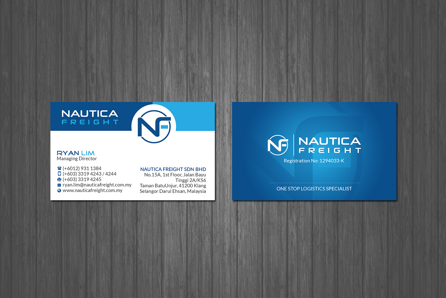 Business Card Design by Creations Box 2015 for Nautica Freight | Design #21109853