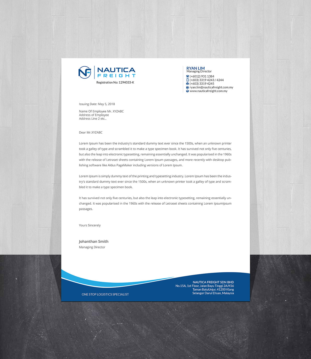 Visitenkarten-Design von Creations Box 2015 für Nautica Freight | Design #21113233