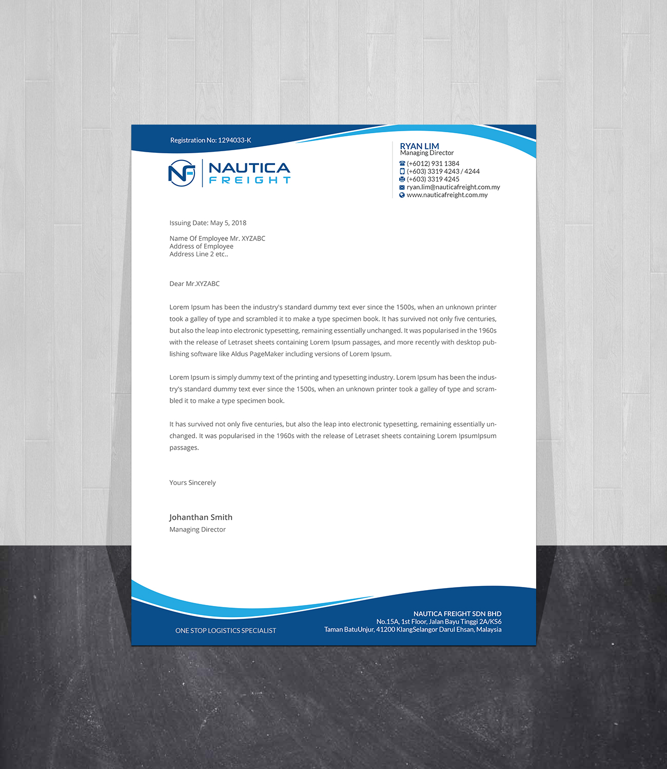 Visitenkarten-Design von Creations Box 2015 für Nautica Freight | Design #21113238