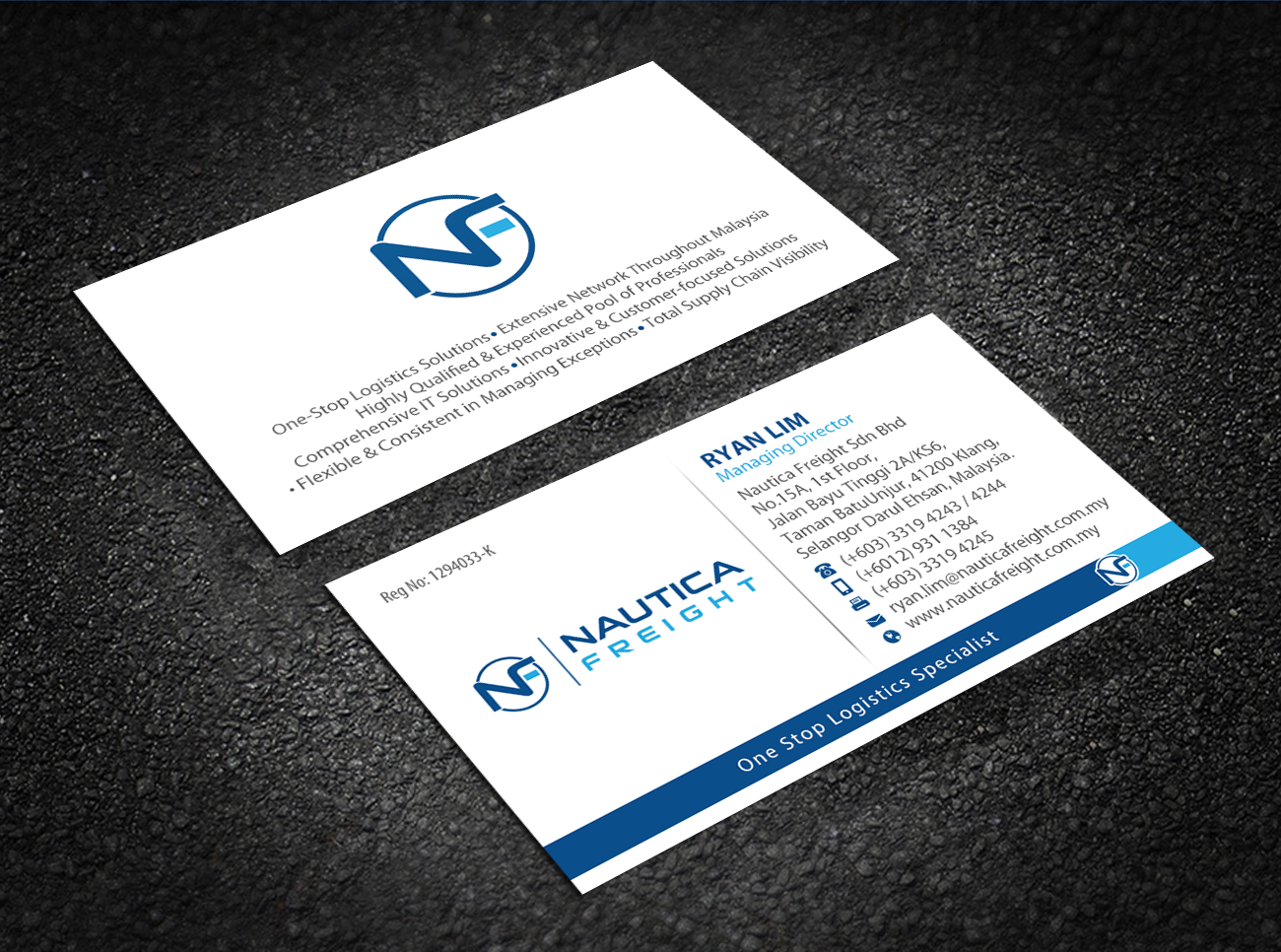 Business Card Design by Brand aid for Nautica Freight | Design #21102917