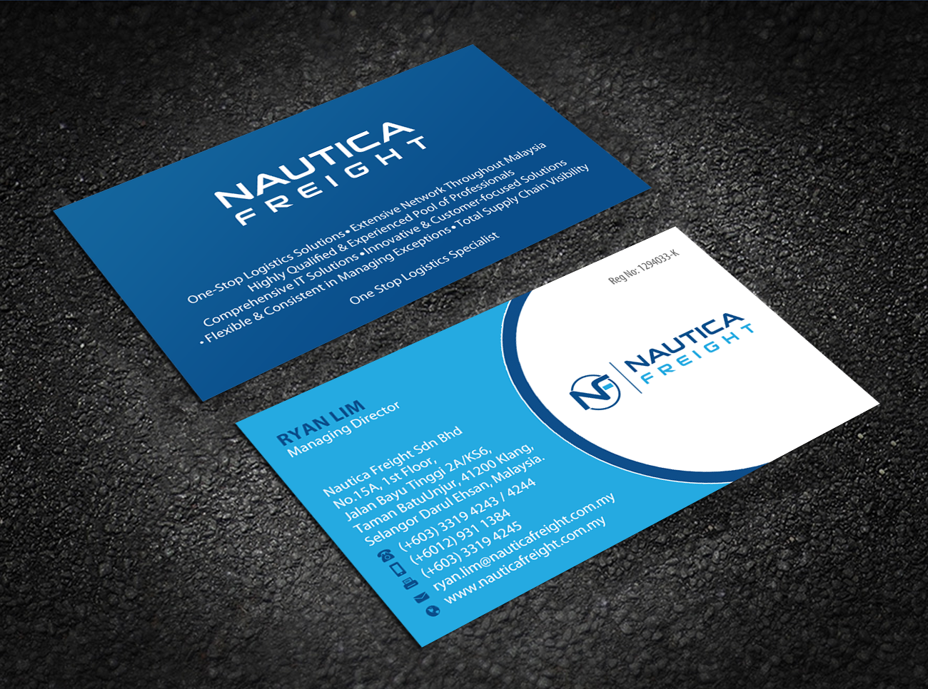 Business Card Design by Brand aid for Nautica Freight | Design #21102923