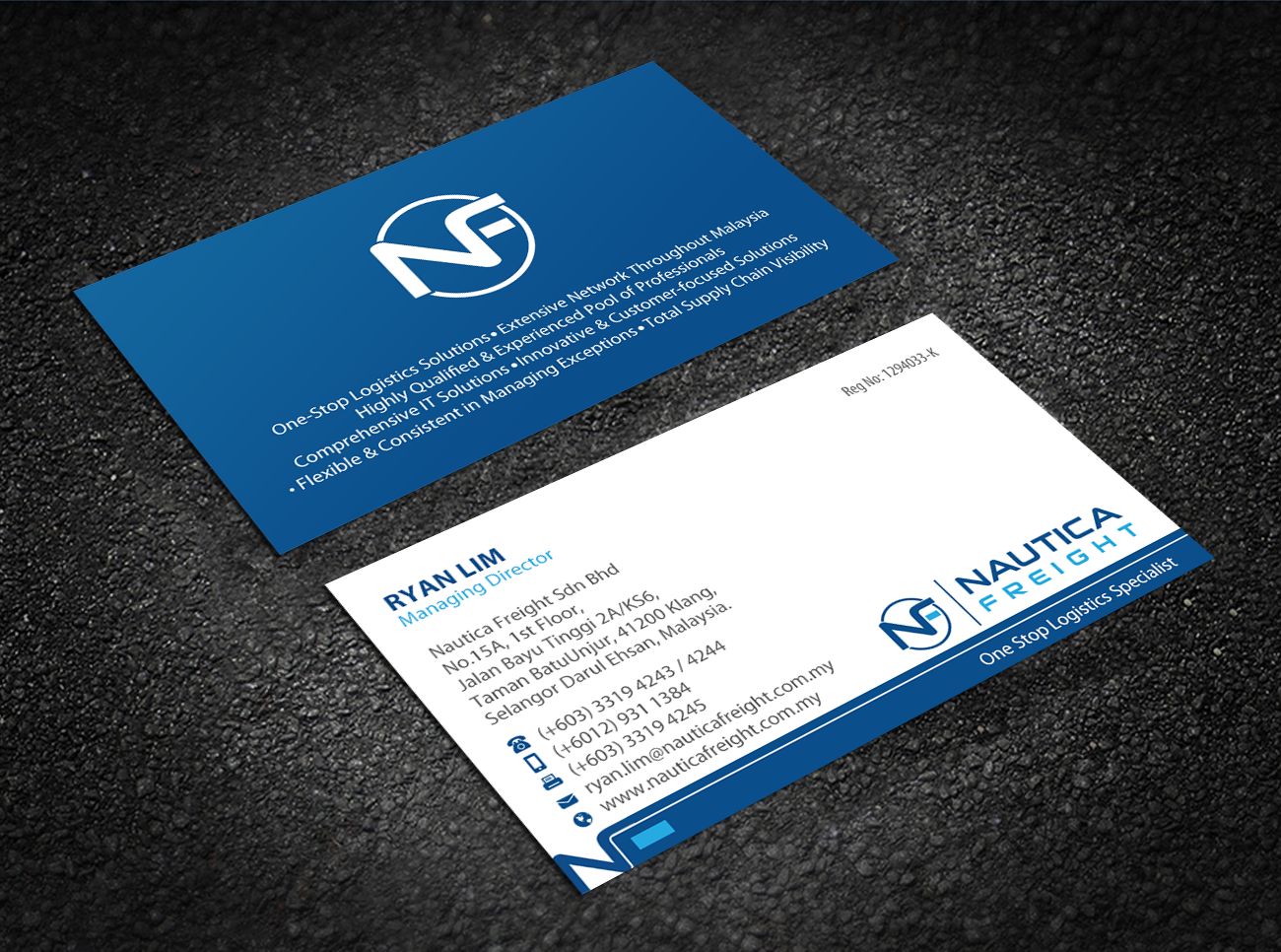 Business Card Design by Brand aid for Nautica Freight | Design #21102929