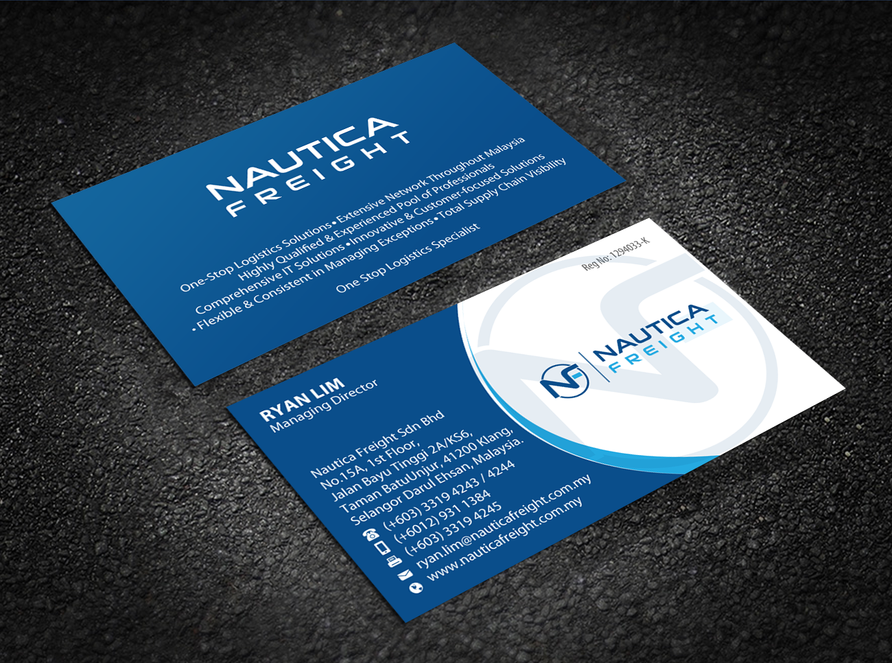 Business Card Design by Brand aid for Nautica Freight | Design #21102932