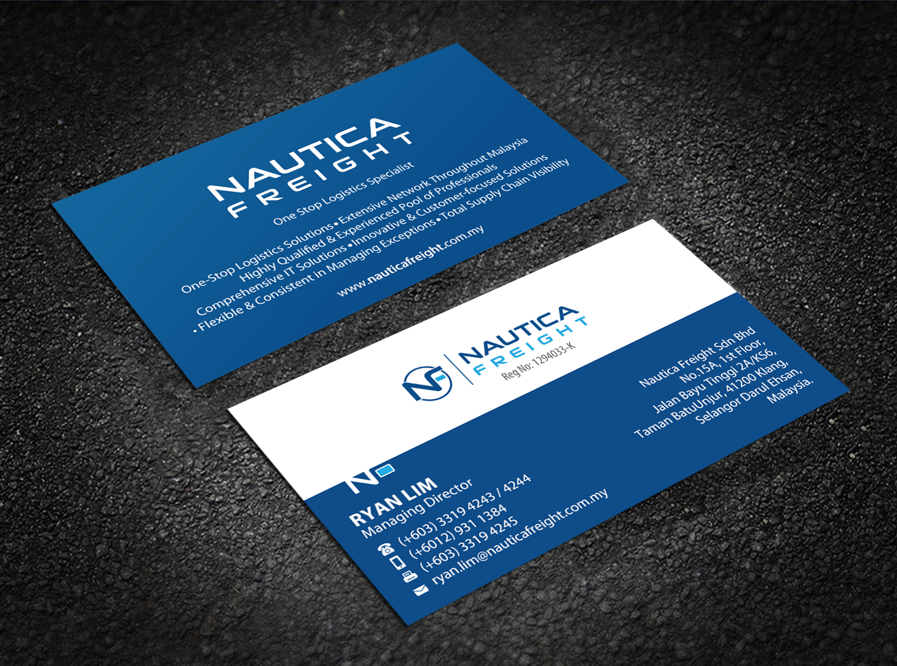 Business Card Design by Brand aid for Nautica Freight | Design #21102935