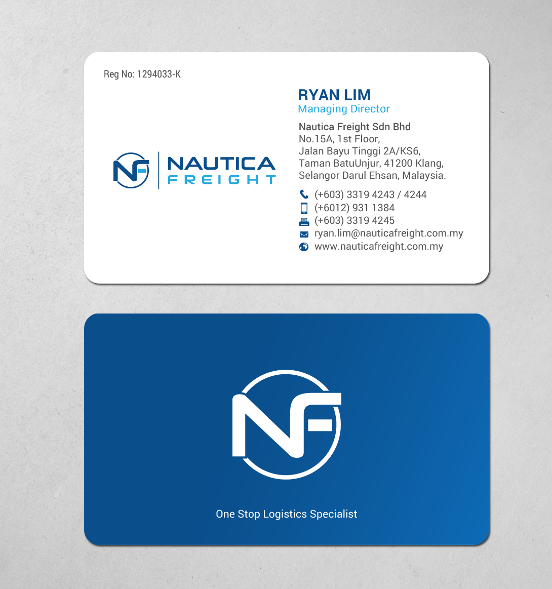 Business Card Design by chandrayaan.creative for Nautica Freight | Design #21100956