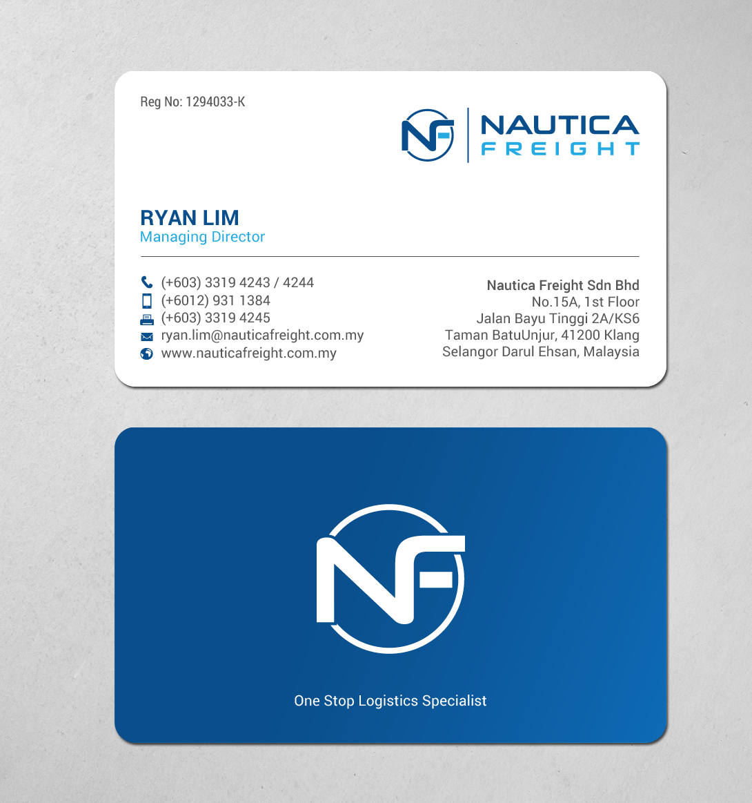 Business Card Design by chandrayaan.creative for Nautica Freight | Design #21100957