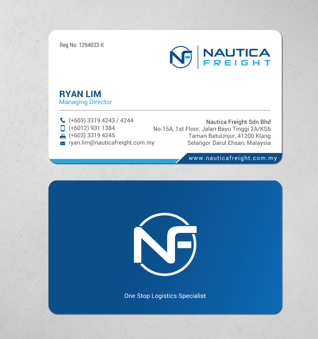 Business Card Design by chandrayaan.creative for Nautica Freight | Design #21100961