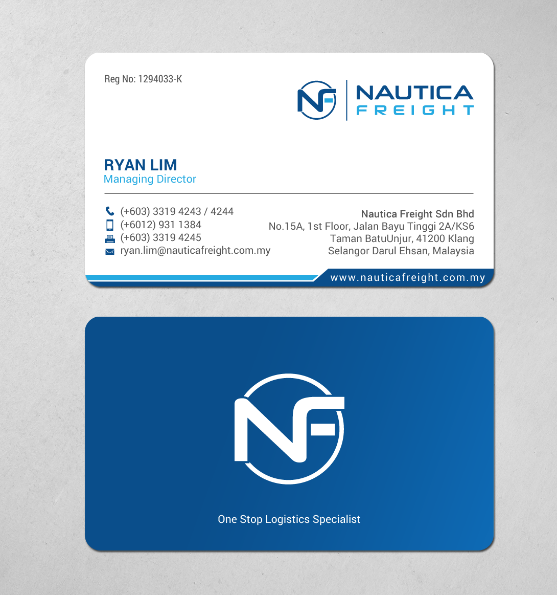 Business Card Design by chandrayaan.creative for Nautica Freight | Design #21100963