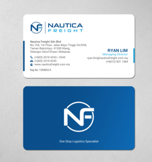 Business Card Design by chandrayaan.creative for Nautica Freight | Design: #21100969