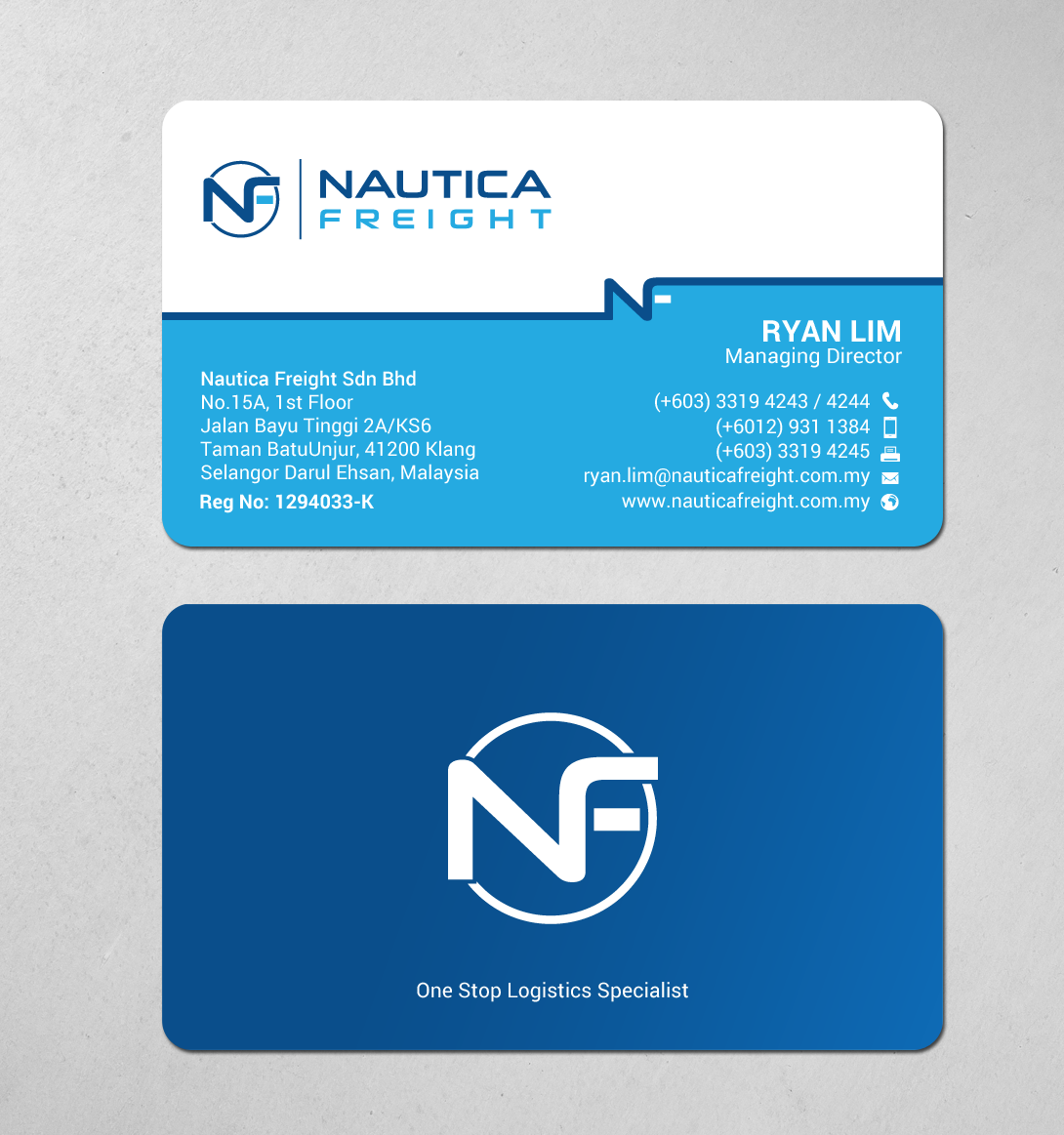 Business Card Design by chandrayaan.creative for Nautica Freight | Design #21100970
