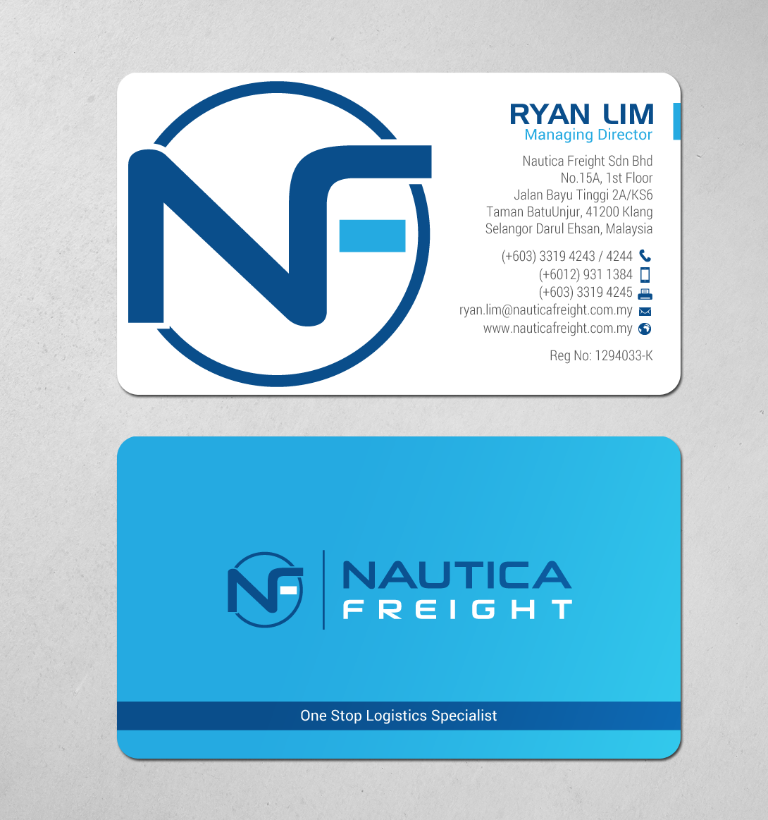 Business Card Design by chandrayaan.creative for Nautica Freight | Design #21100971