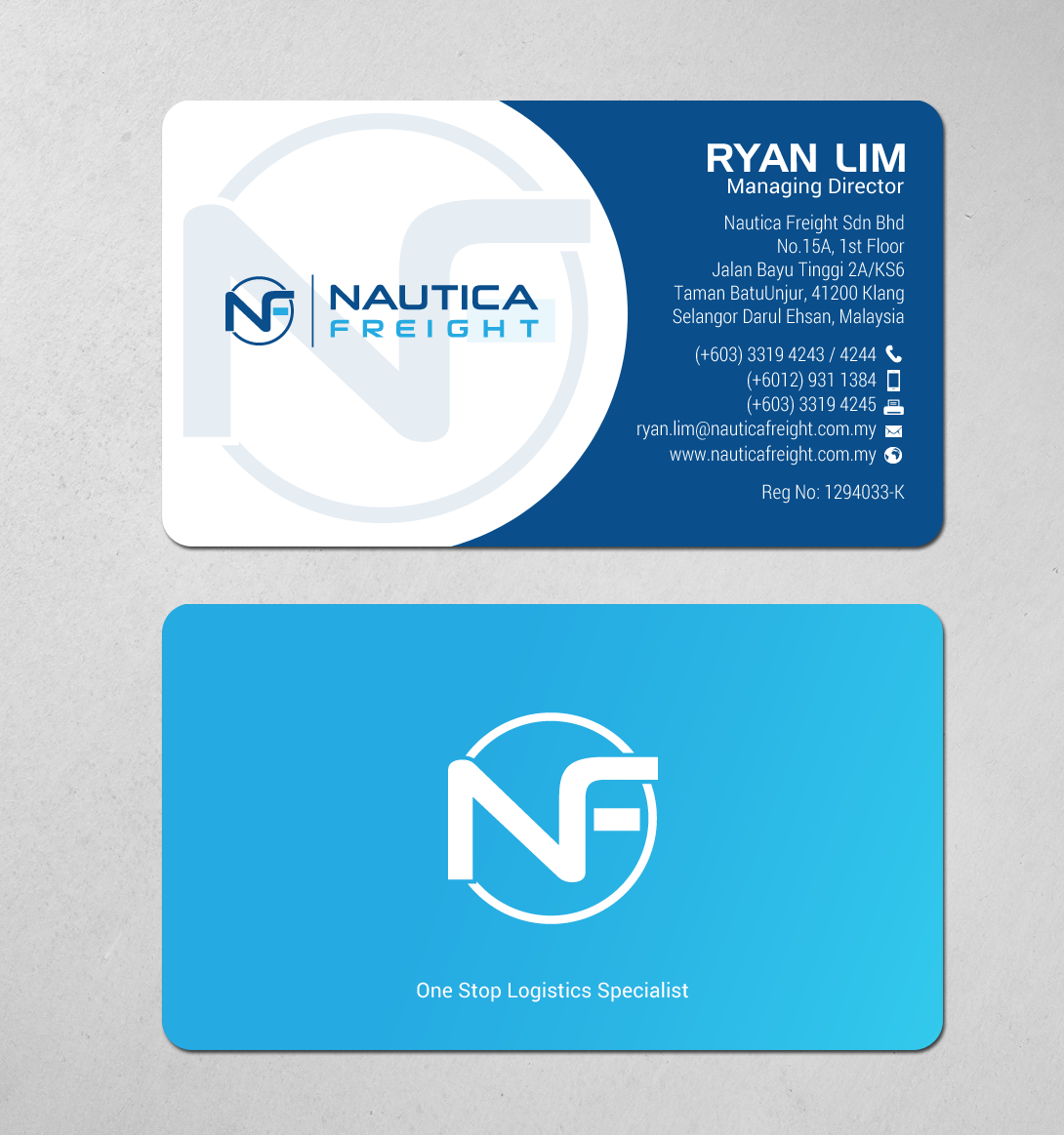 Business Card Design by chandrayaan.creative for Nautica Freight | Design #21100972