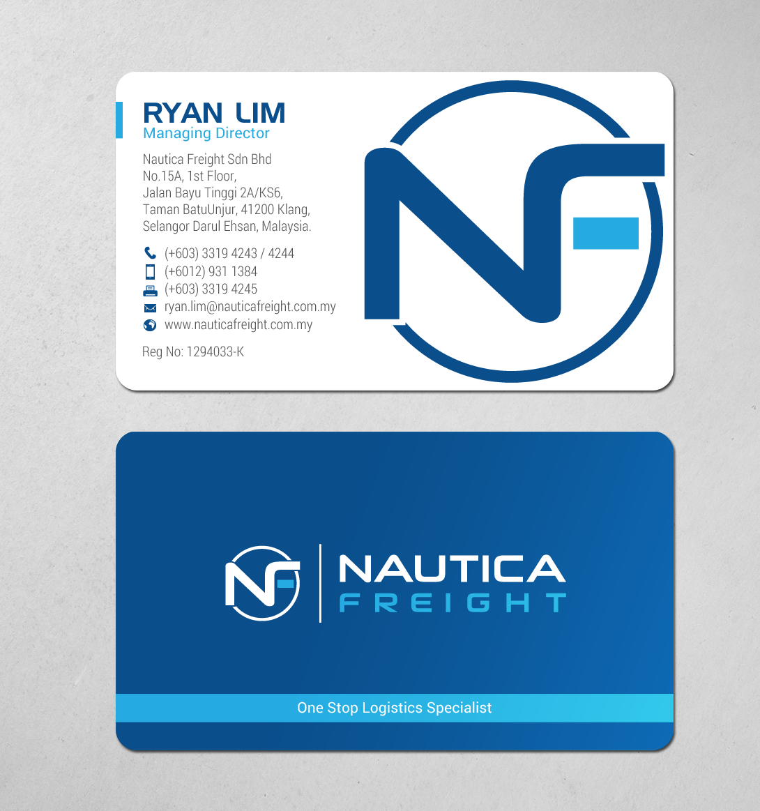 Business Card Design by chandrayaan.creative for Nautica Freight | Design #21100973