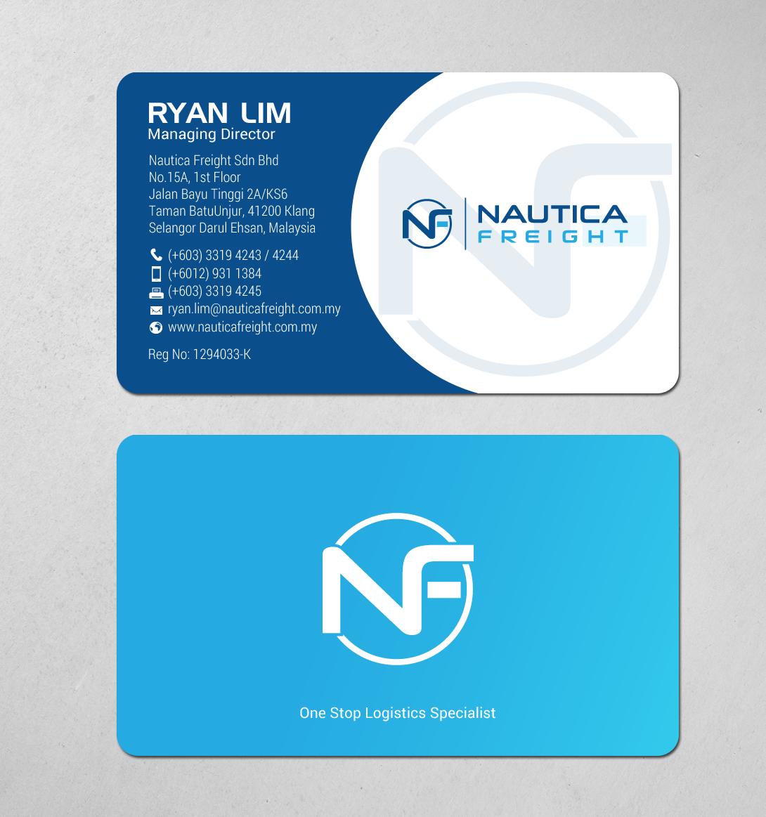 Business Card Design by chandrayaan.creative for Nautica Freight | Design #21100974