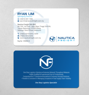 Business Card Design by chandrayaan.creative for Nautica Freight | Design: #21100975